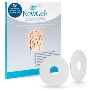 NewGel+ Advanced Silicone Scar Treatment Sheet Areola Shape Breast 1 Pair NEW